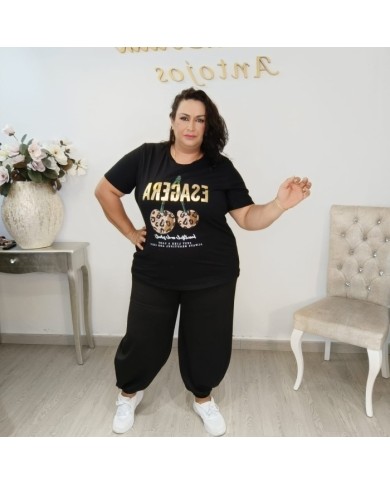 Camiseta Esagera Oversize Tallas Grandes: Diseño Leopardo