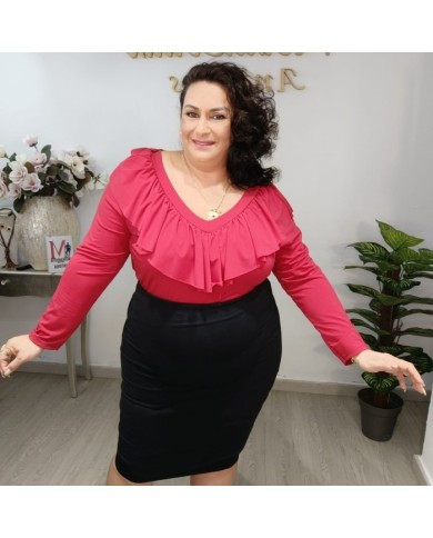 Body Volante Blanco Manga Larga - Escote Bardot Elegante Body Volante Blanco Manga Larga - Escote Bardot Elegante