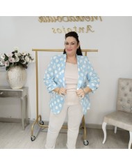 Chaqueta Americana Lunar Oversize Tallas Grandes