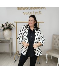 Chaqueta Americana Lunar Oversize Tallas Grandes