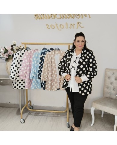 Chaqueta Americana Lunar Oversize Tallas Grandes