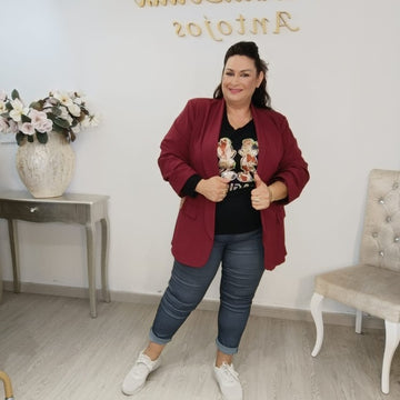 CHAQUETA AMERICANA FRUNCIDA