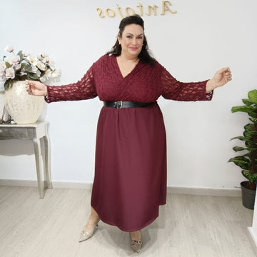 VESTIDO ENCAJE MIXTO