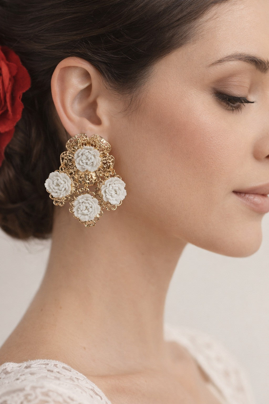 PENDIENTES CUATRO ROSAS