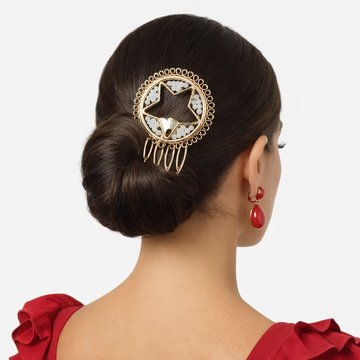 PEINA FLAMENCA ESTRELLA BLANCA