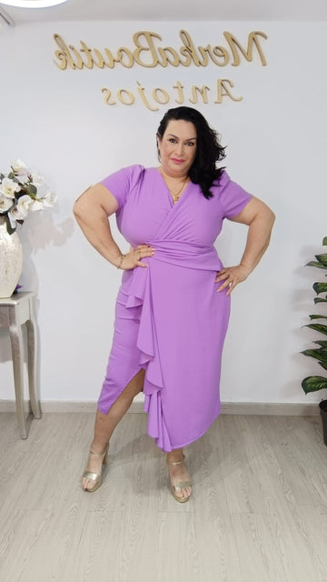VESTIDO CRESPON FLOR