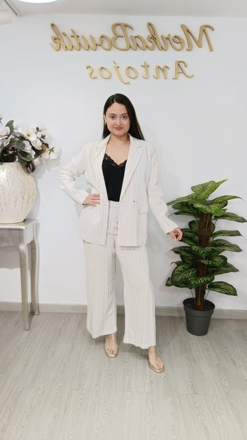 CONJUNTO CHAQUETA RAYAS LINARES