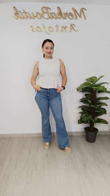 BLUSA NIDO DE ABEJA LISA