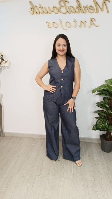 CONJUNTO CHALECO VAQUERO