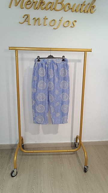 PANTALON PIRATA LINO CIRCULO