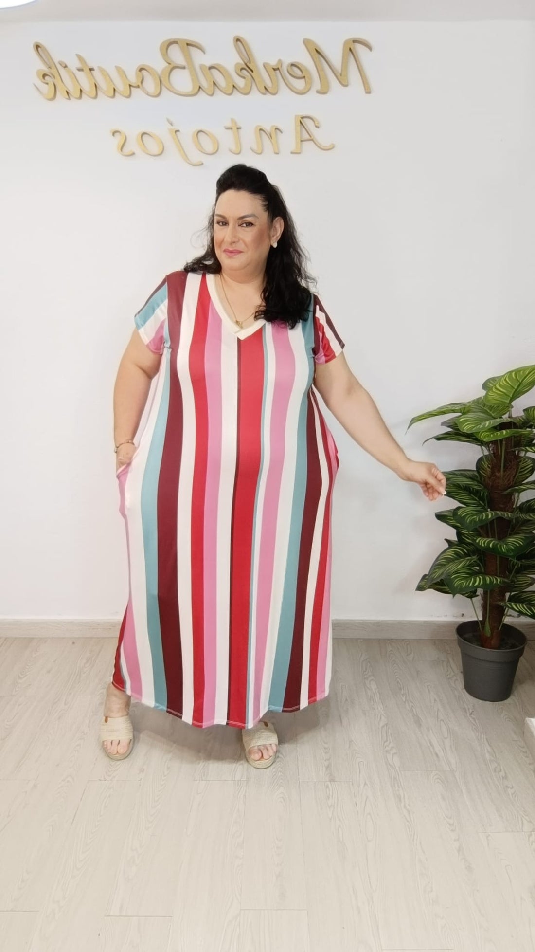 VESTIDO TRICOLOR LICRA FRIA