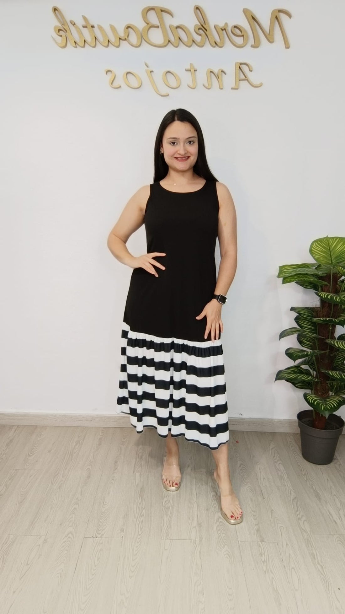 VESTIDO CANALE BAJO RAYAS