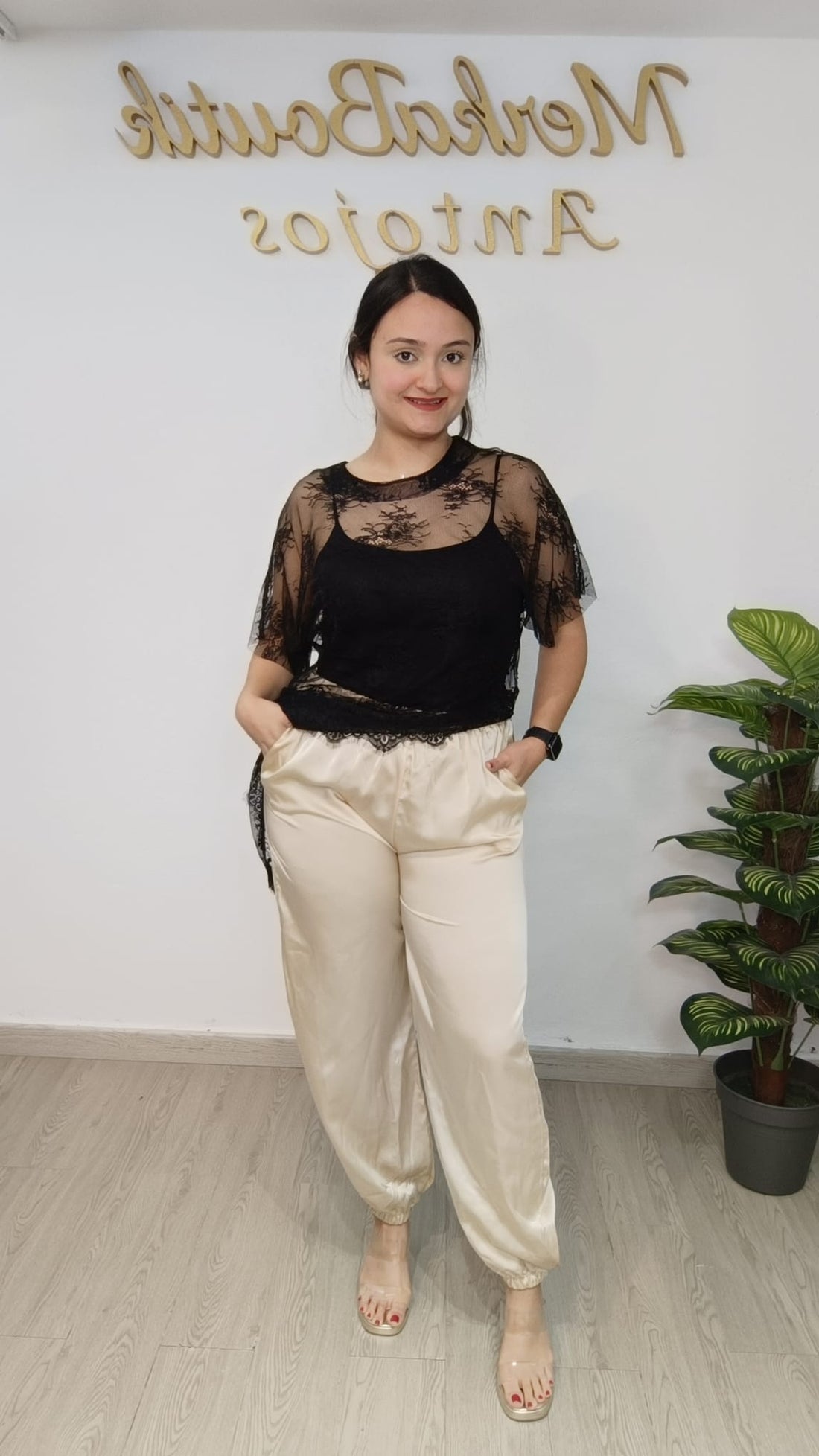 Pantalón Bombacho Satén mini