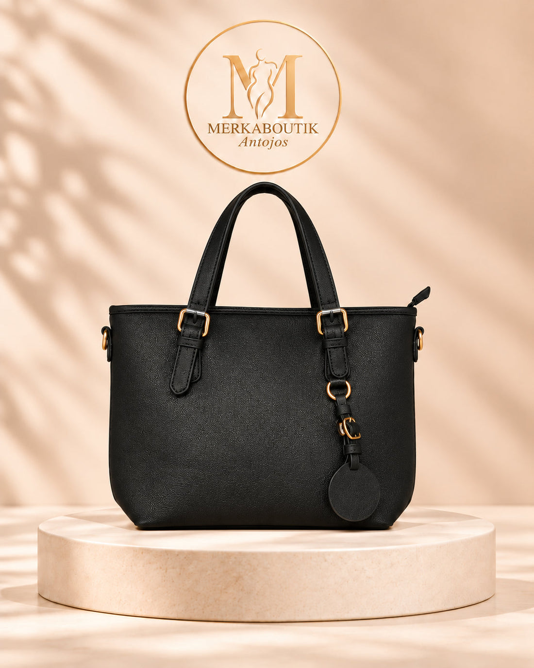 Bolso Pisa pequeño de polipiel con cierre superior de cremallera, modelo compacto de MerkaBoutik