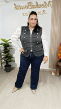 Chaleco Napoleónico Maxi curvy en beige