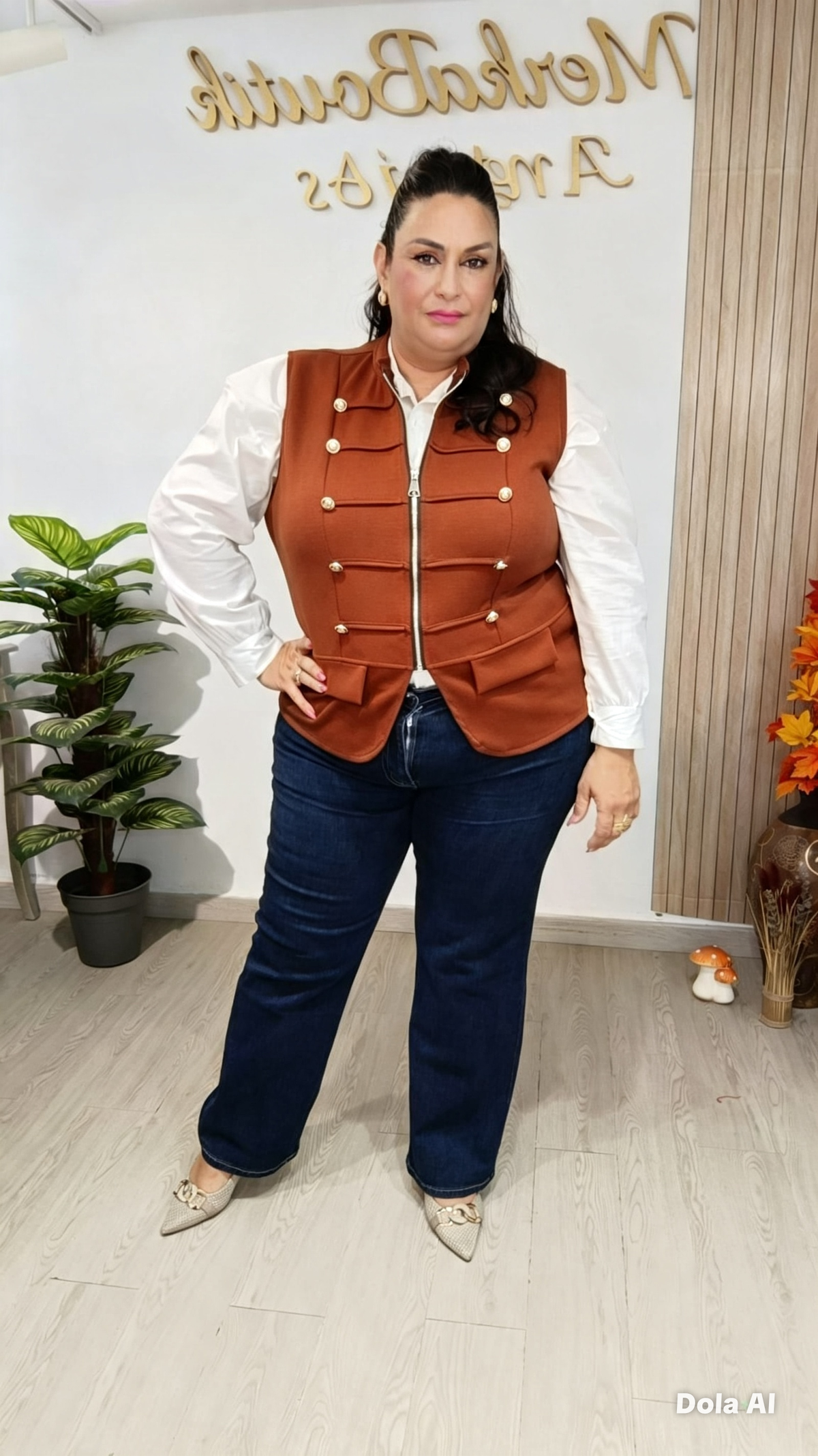 Chaleco Napoleónico Maxi curvy en negro