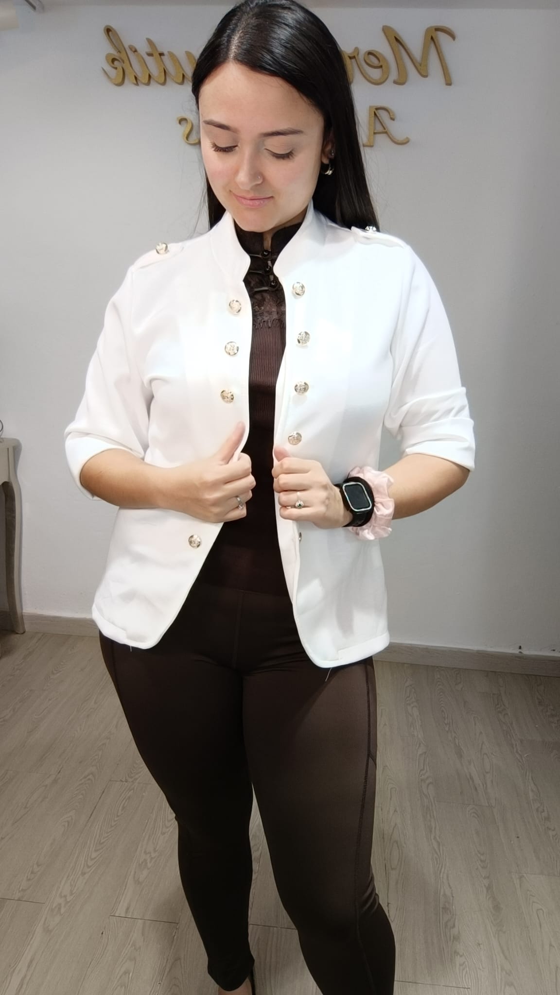Chaqueta Napoleón Mini en color beige