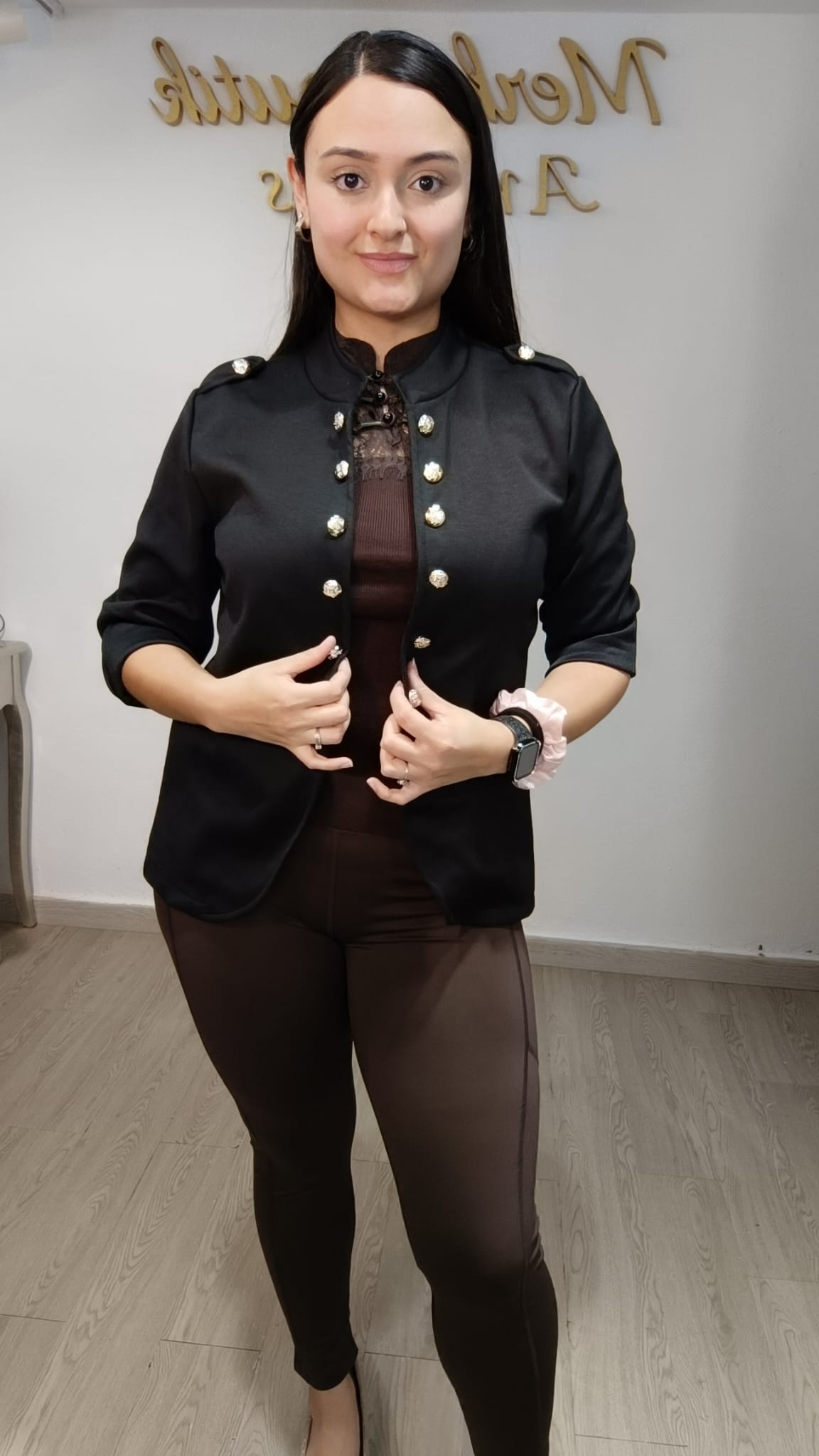 Chaqueta Napoleón Mini en color blanco