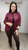 Chaqueta Napoleón Mini en color burdeos