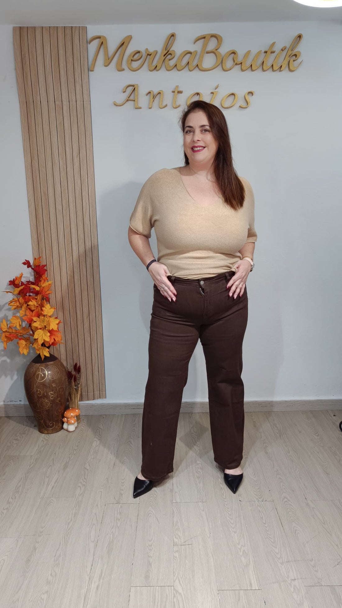 Pantalón Pata Ancha Chocolate