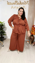 Conjunto Adelaida curvy en chocolate
