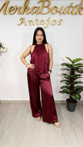 Conjunto Alejandra de satén en negro
