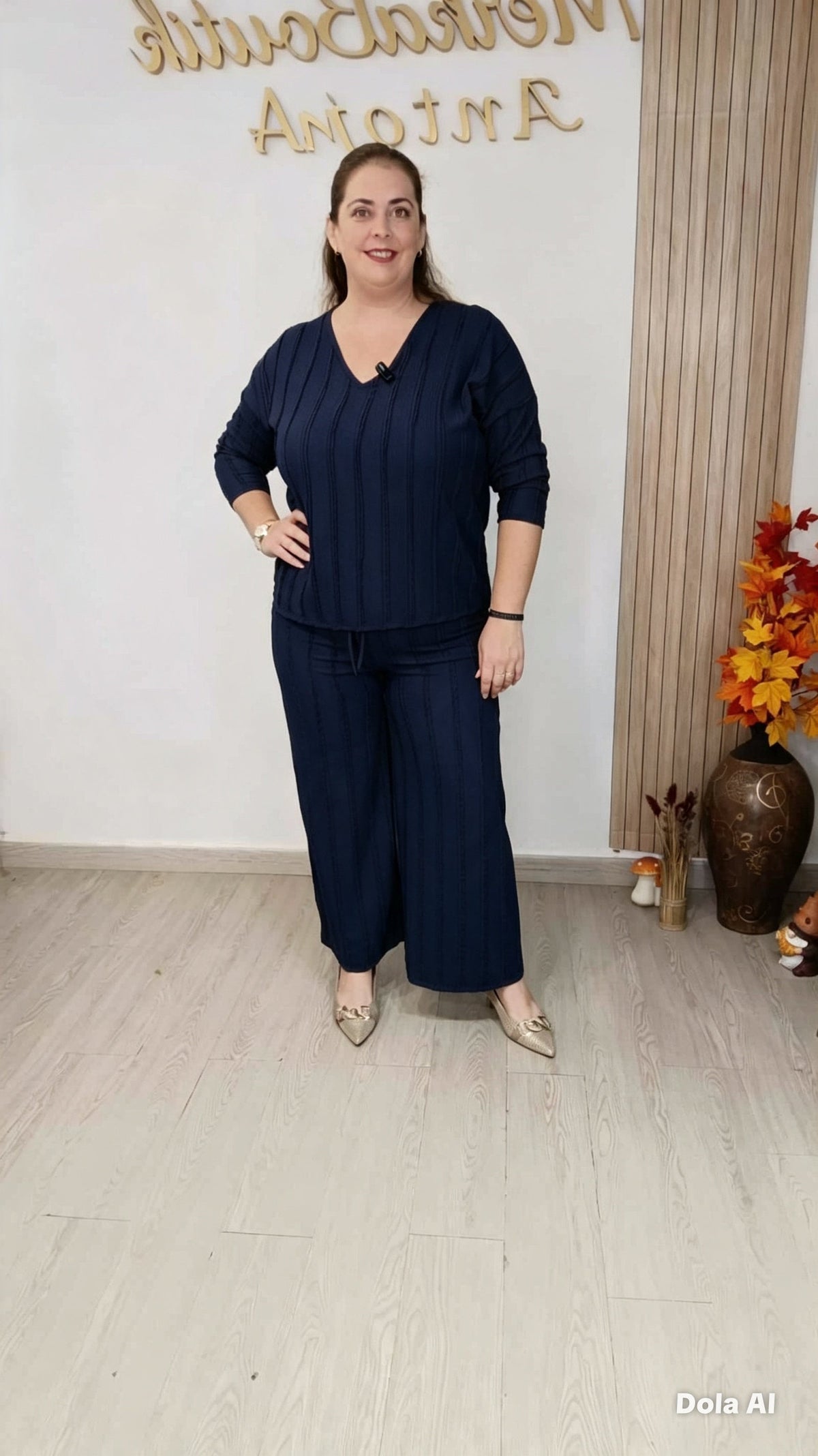 Conjunto Babilonia acanalado en burdeos