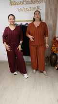 Conjunto Babilonia acanalado en negro