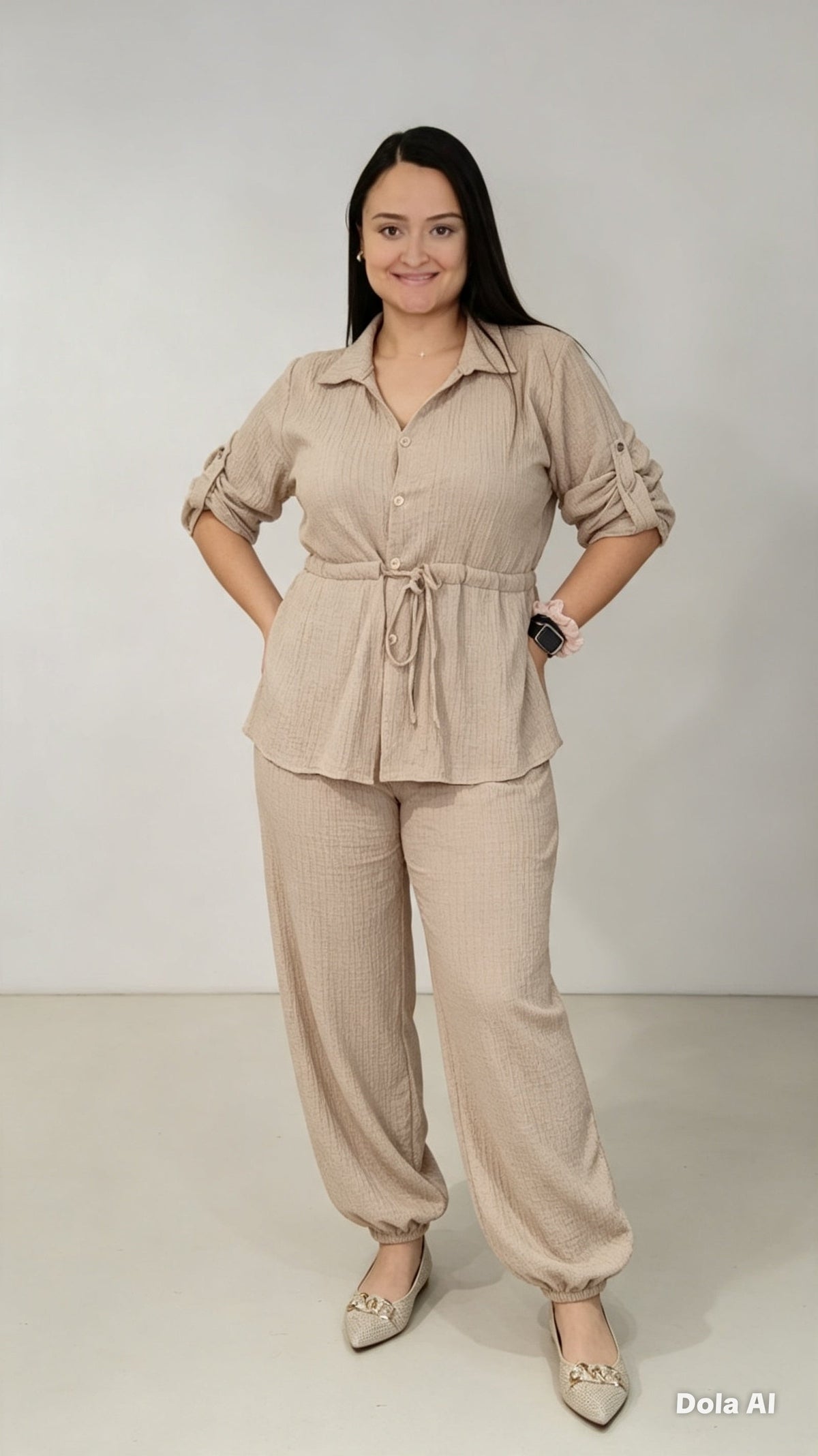 Detalle del tejido rugoso del Conjunto Alameda curvy