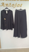 Conjunto Rugoso Debora curvy en azul marino
