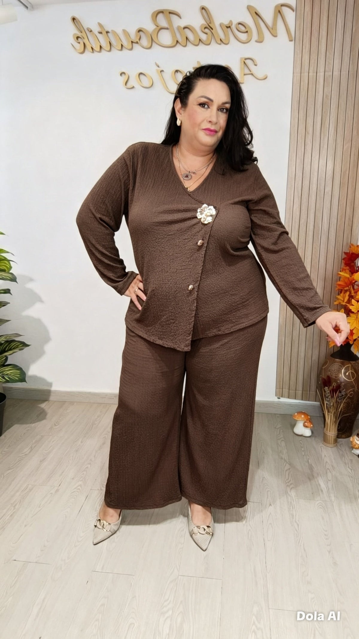 Conjunto Rugoso Debora curvy en burdeos