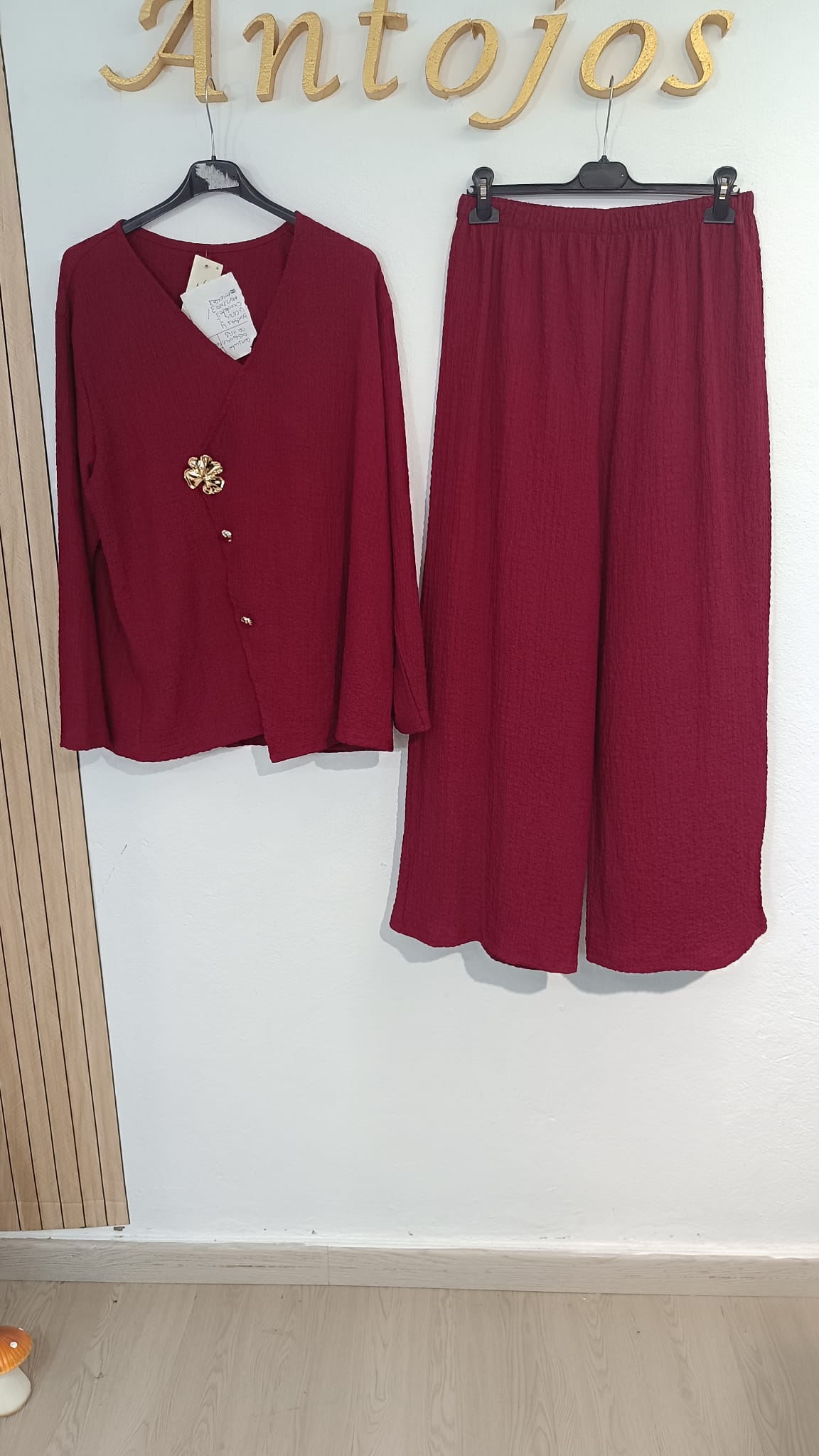 Conjunto Rugoso Debora curvy con pantalón amplio
