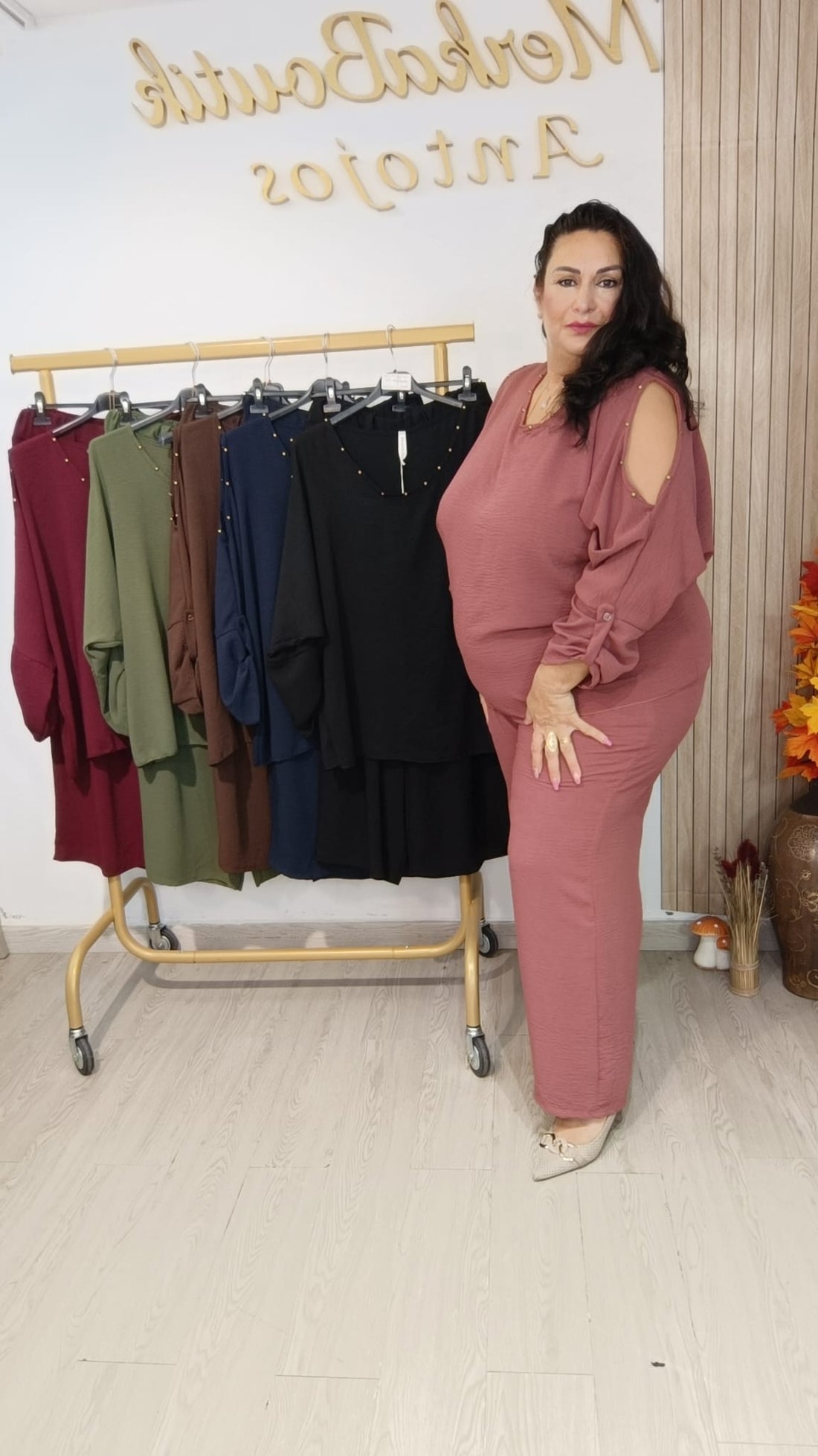 Conjunto Salobreña curvy en color rosa