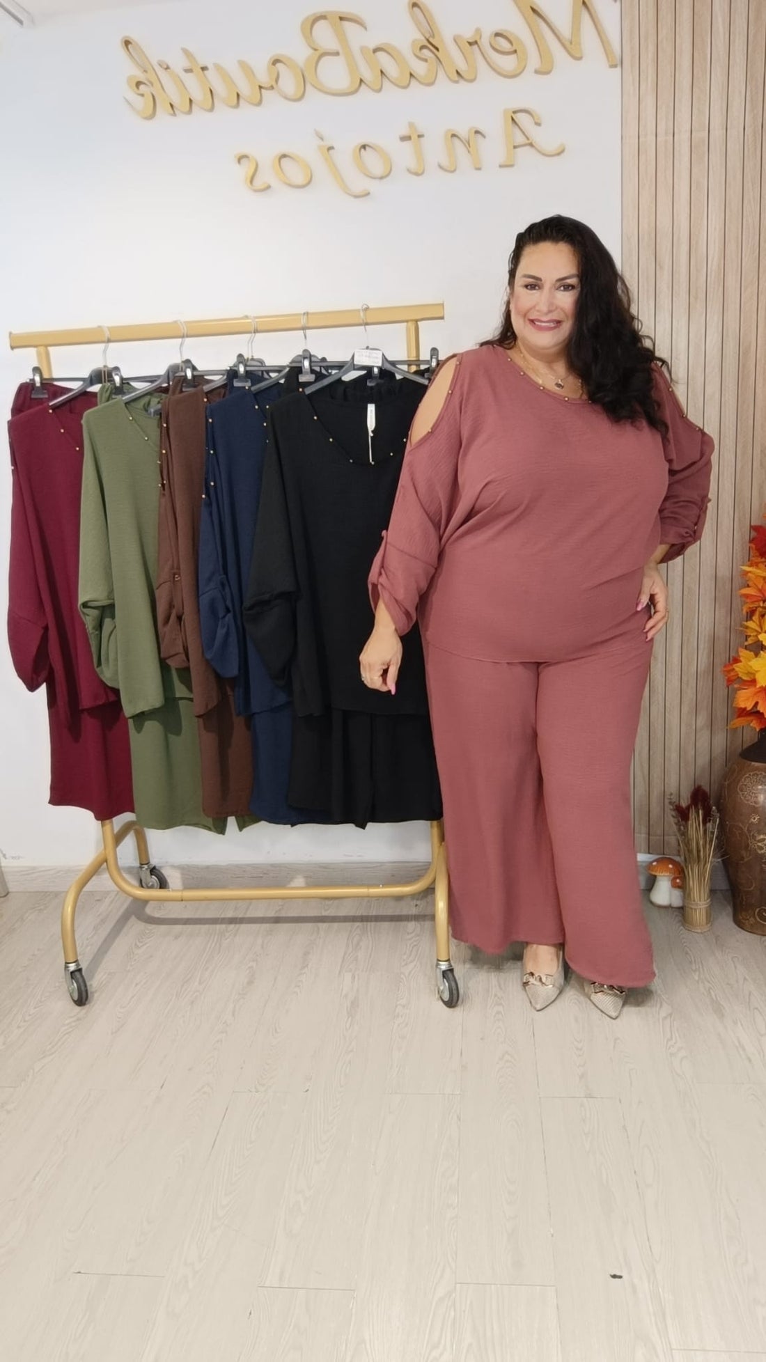 Conjunto Salobreña curvy en color rosa
