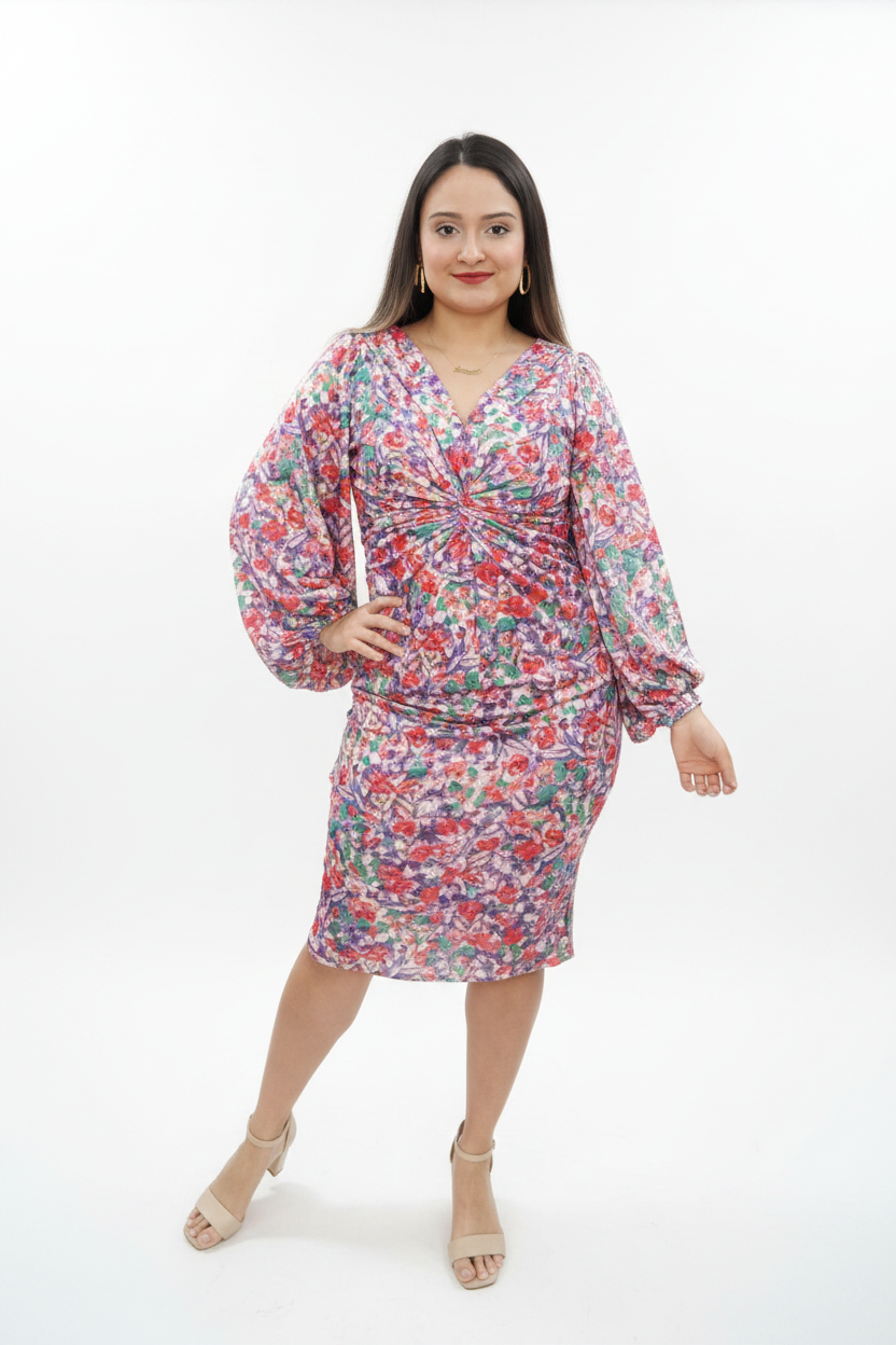Vestido Suarez con fondo de estudio