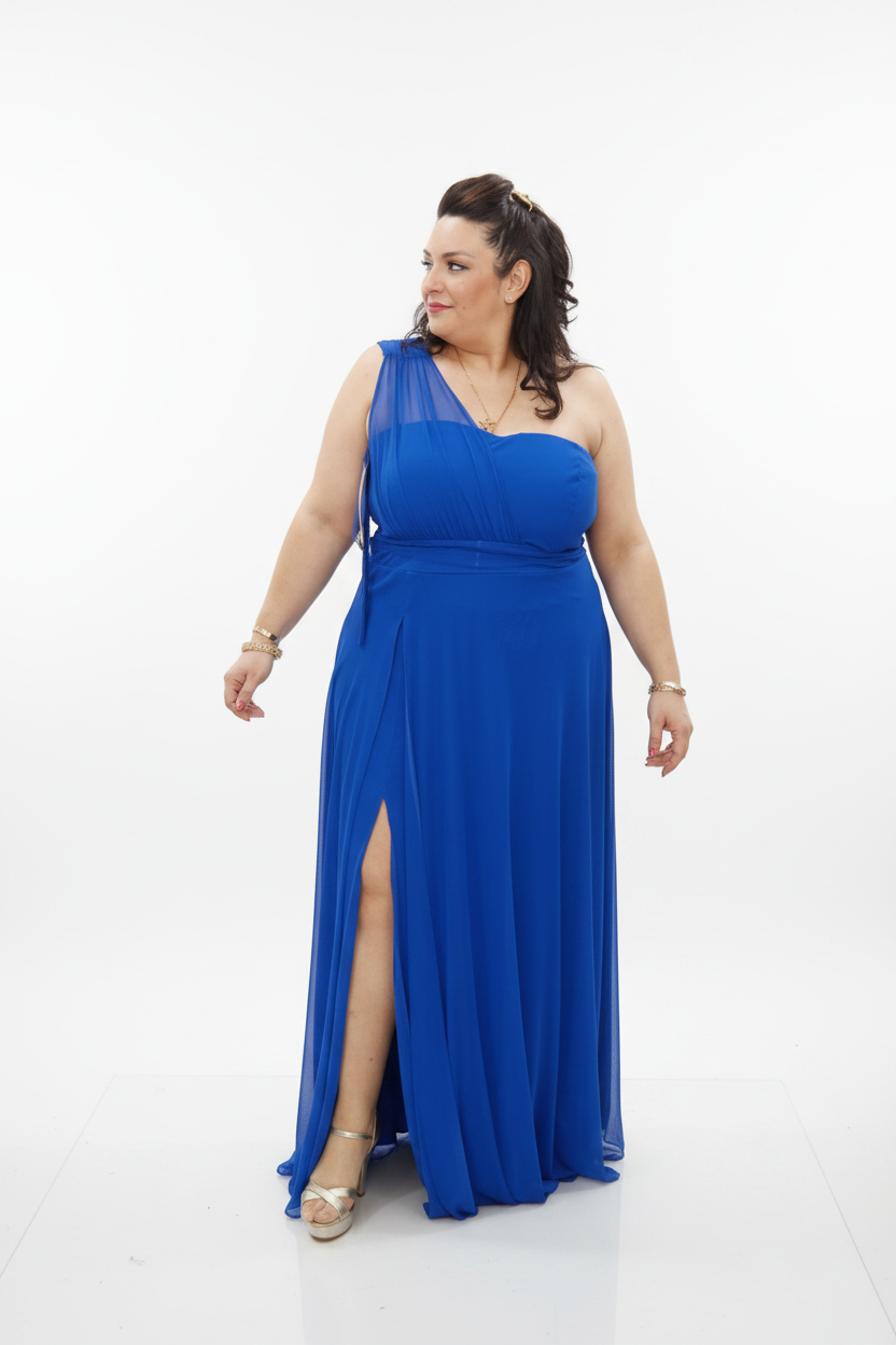 Vestido Esther Liso con fondo de estudio