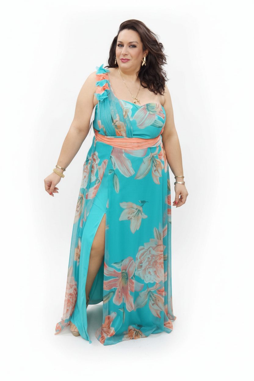 Vestido Esther con fondo de estudio