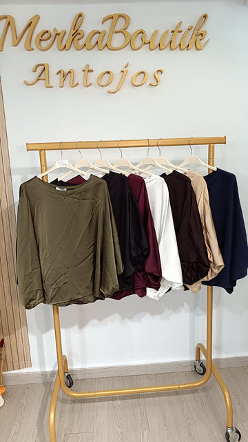 Blusa Satén Globo Leonor