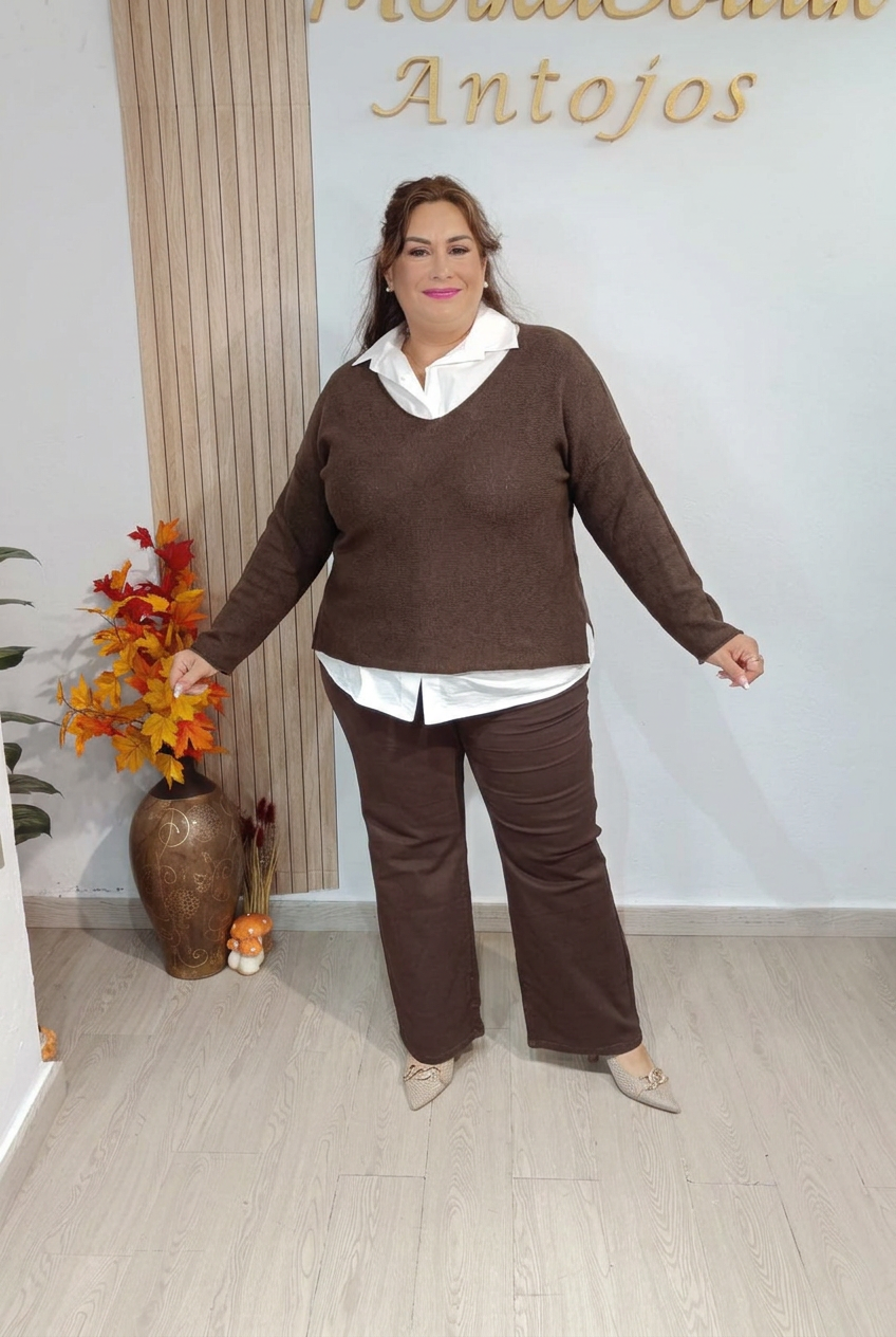 Modelo con jersey Mimoso azul marino