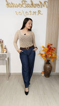 Pantalón Vaquero Balloon Ecuador en denim azul oscuro