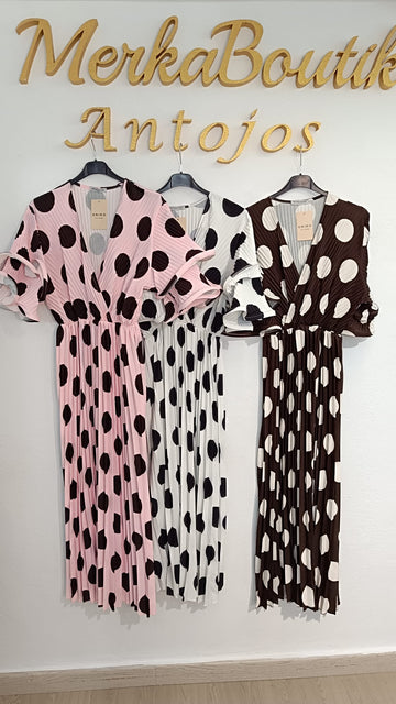 Vestido plisado lunar