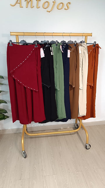 Pantalón Pañuelo Tachuelas Pata Ancha