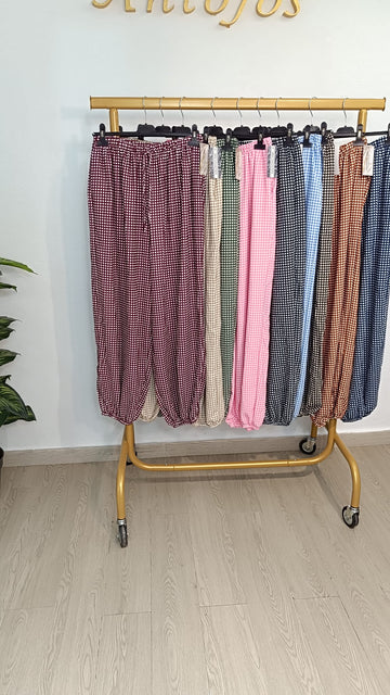 Pantalón Bombacho Vichy curvy