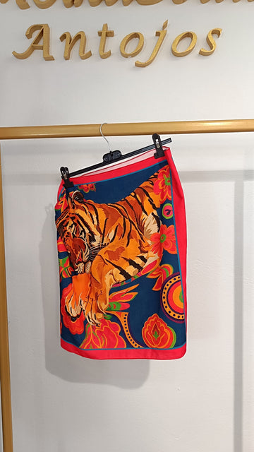Falda Pareo Corta Mini Tigre Vengala