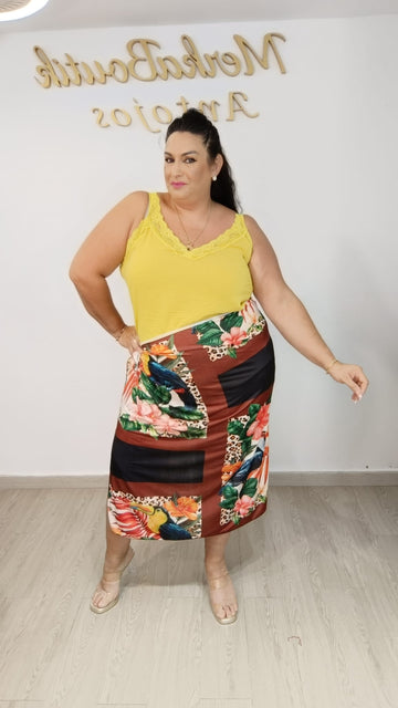 Falda Pareo Larga Curvy Chocolate