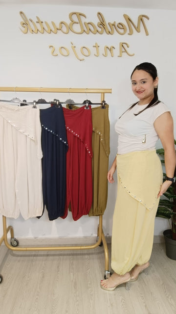 Pantalón Pañuelo Bombacho Tachuelas