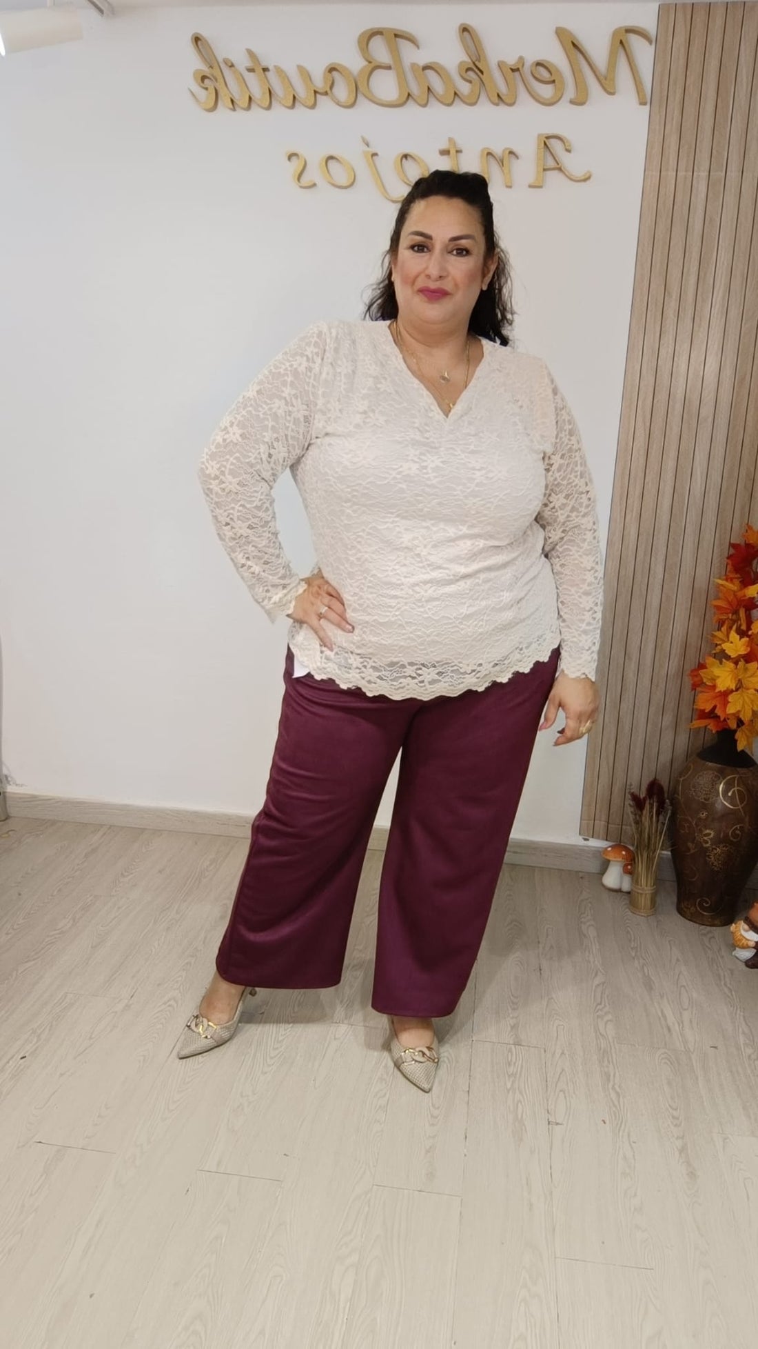 Blusa Encaje Terciopelo Fabiola