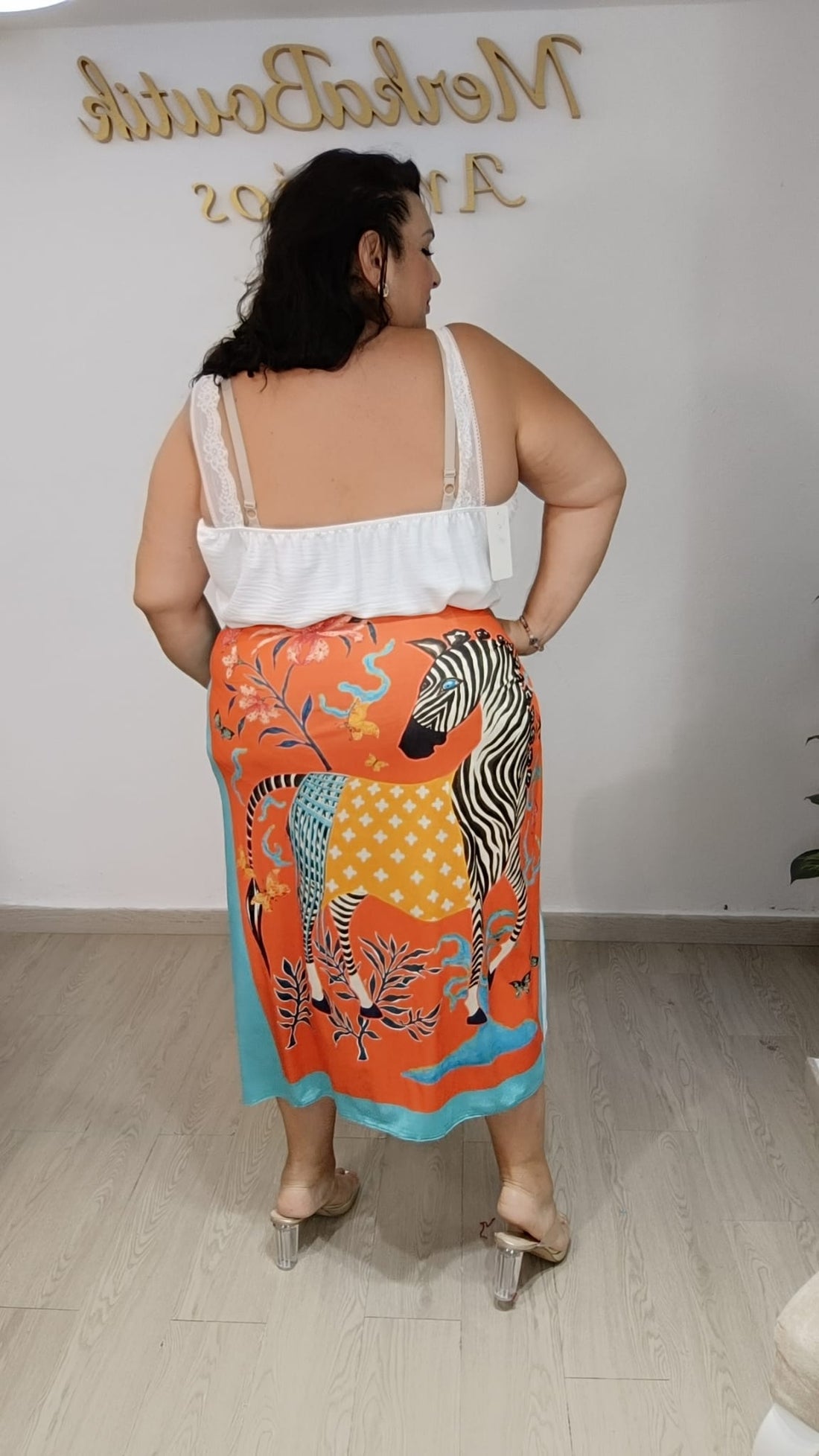Falda Pareo Larga Curvy Zebra