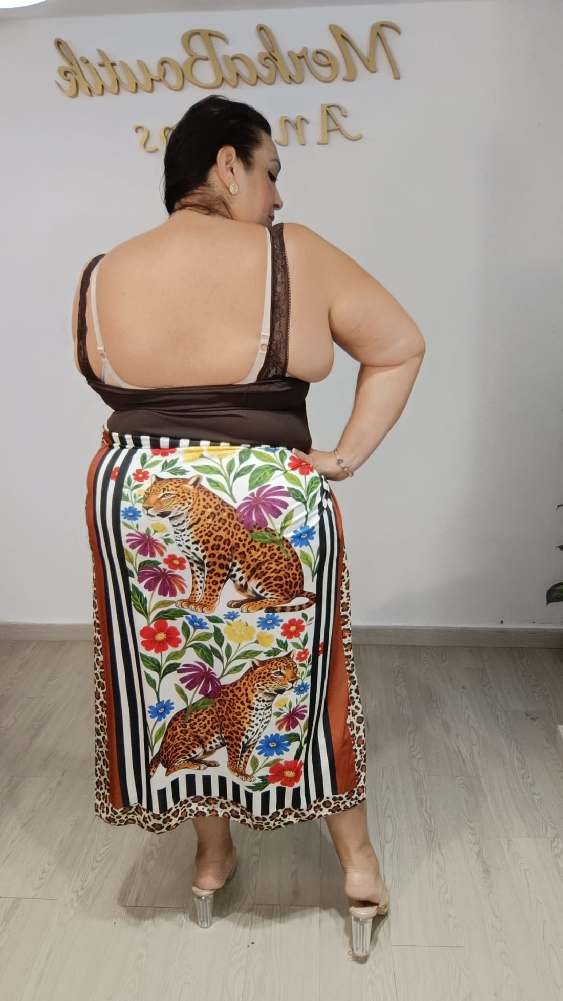 Falda Pareo Larga Curvy Leopardos
