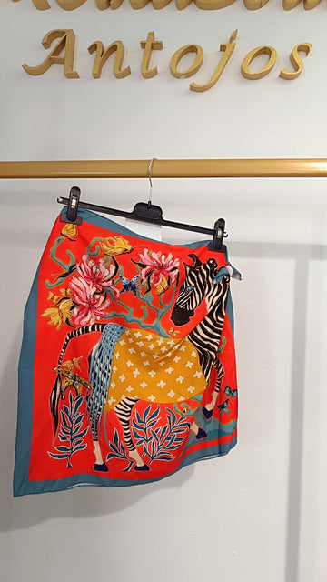 Falda Pareo Corta Mini Zebra